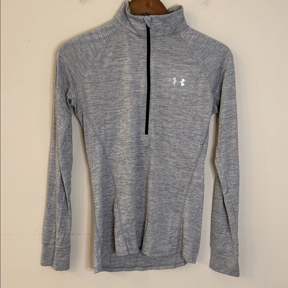 Under Armour Loose Fit performance jacket gray pull over 1/4 zip long sleeve SM - Picture 1 of 7